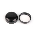 Round Cosmetic Cream Jar 20g 30g 50g Empty Frosted Glass Cream Jar with black cap